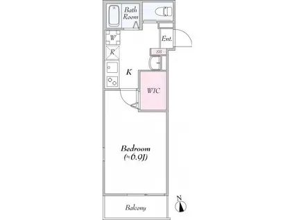 TS CUORE浮間舟渡II(1K/3階)の間取り写真