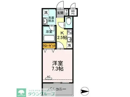 PRINCE54(1K/5階)の間取り写真