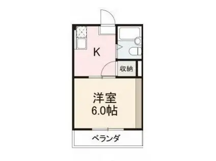 コート新北II(1K/3階)の間取り写真