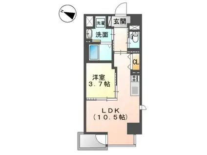 キアーズIII(1LDK/2階)の間取り写真