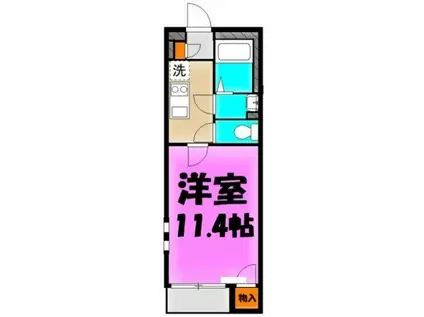 プランドール(1K/1階)の間取り写真