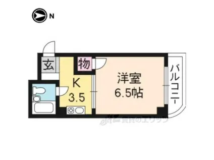 ロータスクラタ(1K/3階)の間取り写真