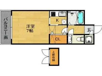 エステート・モア・天神スタジオ(1K/9階)の間取り写真