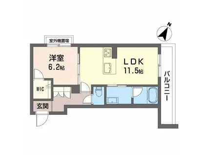 メゾン ド シルヴィア(1LDK/2階)の間取り写真