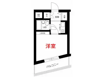 メルシー上池台(1K/5階)の間取り写真