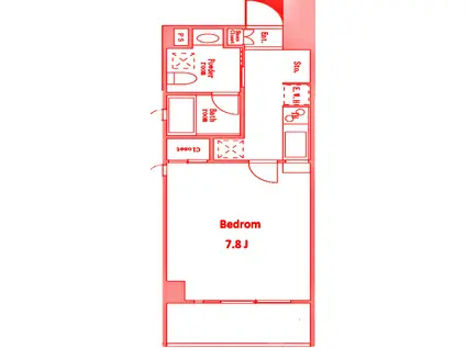 SUITEセンター南(1K/3階)の間取り写真