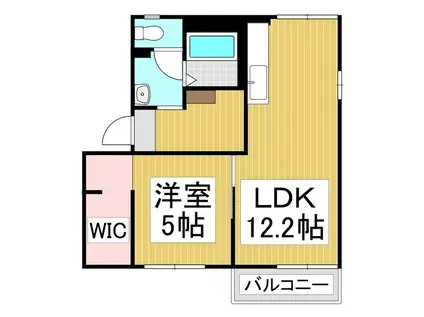 フレグランス伊澤 B(1LDK/2階)の間取り写真