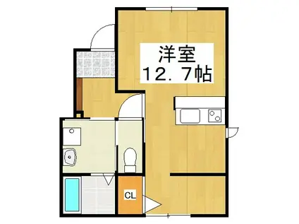 BOTANICAL平井 (1LDK/1階)の間取り写真