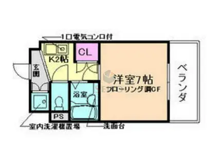 グレイスグリーンB棟(1K/6階)の間取り写真