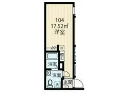 貸マンション 板橋区蓮根2丁目(ワンルーム/1階)の間取り写真