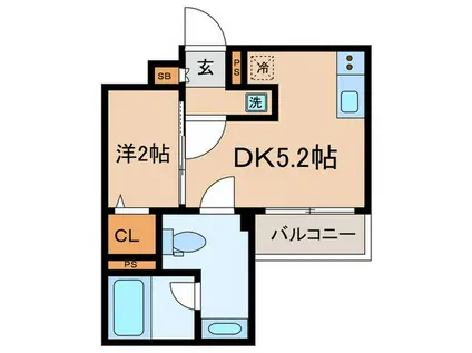 AZEST金町(1DK/3階)の間取り写真