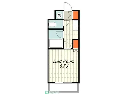 ダイヤモンドヒルズ(1K/2階)の間取り写真