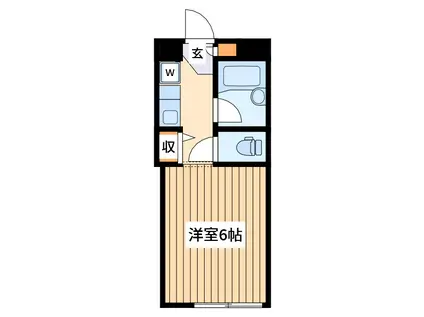 モンテローザ日吉(1K/1階)の間取り写真