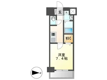 プレイズシード名古屋亀島(1K/8階)の間取り写真