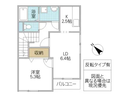 VILLAGE COMFORT(1LDK/2階)の間取り写真