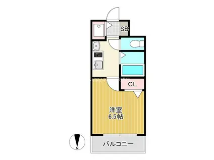 エスライズ・梅田東(1K/9階)の間取り写真