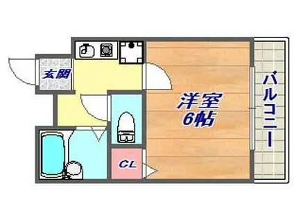 シャルマンコート東灘(1K/4階)の間取り写真