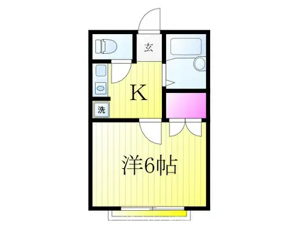 プランドールM(1K/2階)の間取り写真