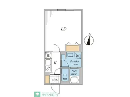 LEGALNAD桜新町ANNEX(1K/2階)の間取り写真