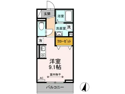 シエルメゾン(ワンルーム/3階)の間取り写真