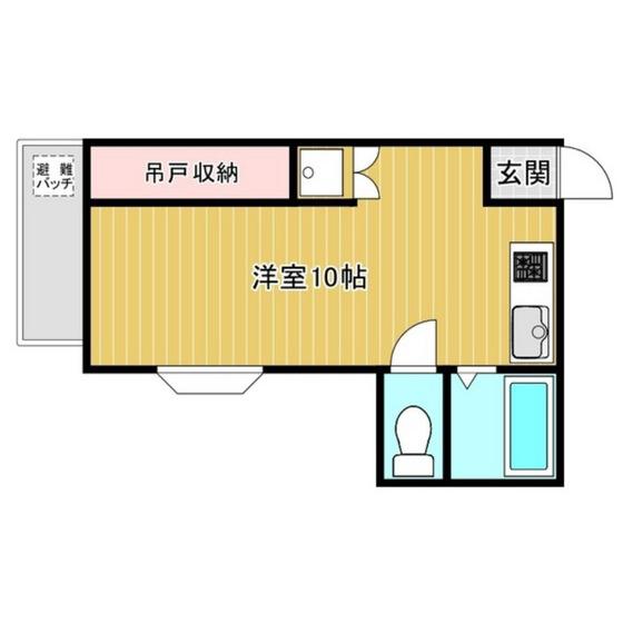 ラフィーネ平安(ワンルーム/2階)の間取り写真