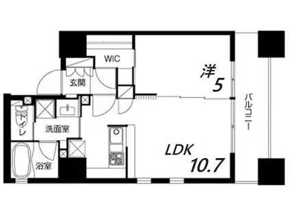 アーバネックス神戸水木通(1LDK/4階)の間取り写真