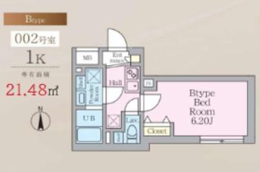 MAJESTIC LIFE 武蔵小山 マジェスティックライフ武蔵小山(1K/2階)の間取り写真