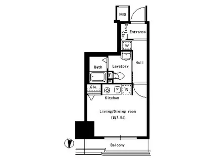 パークアクシス丸の内(ワンルーム/7階)の間取り写真
