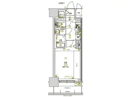 CREST TAPP新栄(1K/10階)の間取り写真
