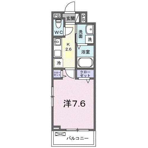エルマーノT2(1K/3階)の間取り写真
