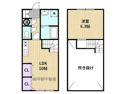 アビテ21(1LDK/3階)の間取り写真