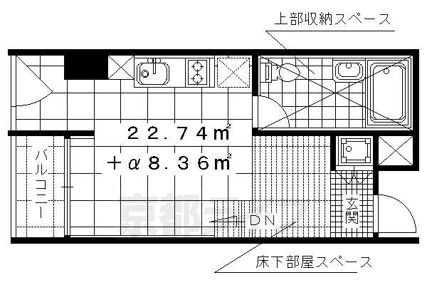 是空HORIKAWA(ワンルーム/7階)の間取り写真