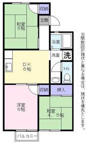 レークハイツ西今(3DK/2階)の間取り写真