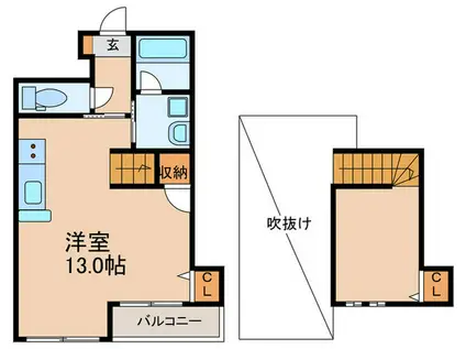 DREAM STAGE筑紫野LE CHIEN(ワンルーム/2階)の間取り写真