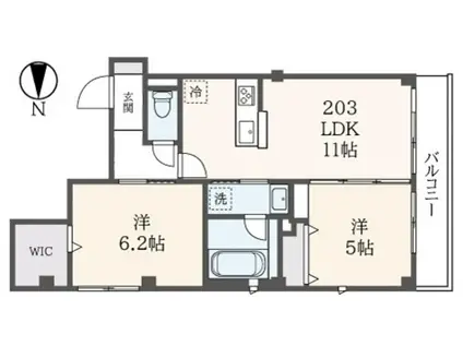 ダイワフラットIII(2LDK/2階)の間取り写真