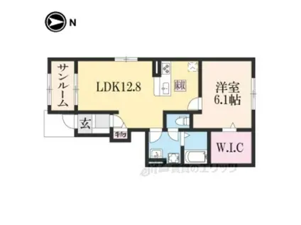 メゾン クロシェ(1LDK/1階)の間取り写真