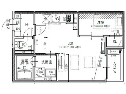 JACK SHOHOV(1LDK/1階)の間取り写真