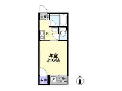 サンクレスト(1K/1階)の間取り写真