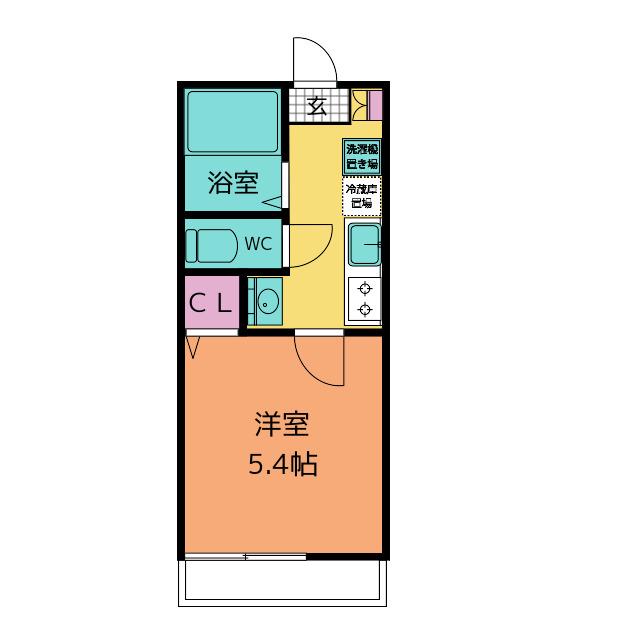 アルカンシエル金沢八景(1K/1階)の間取り写真