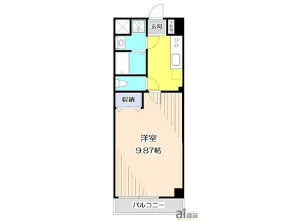 アエル新所沢(1K/3階)の間取り写真
