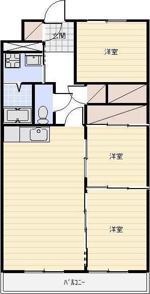 マンションブリッランテ(3LDK/1階)の間取り写真