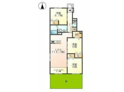 第3 センチュリー21(3LDK/1階)の間取り写真