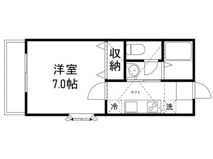 グローリ井口(1K/1階)の間取り写真