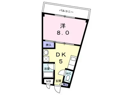 サーベイテックII(1DK/3階)の間取り写真