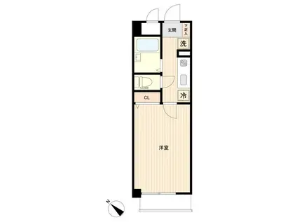 ザ・レジデンス行徳III(1K/5階)の間取り写真