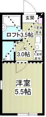 LALUCE YOKOHAMA(1K/2階)の間取り写真