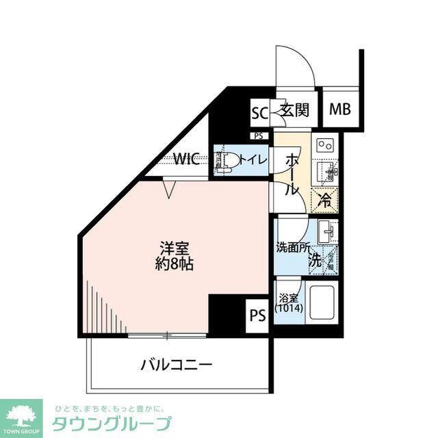 プレール・ドゥーク横濱子安(1K/5階)の間取り写真