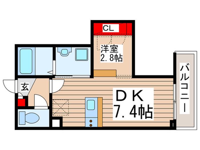 MY STYLE 三郷(1DK/2階)の間取り写真