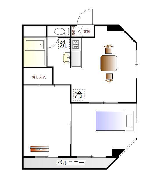 YM西葛西2(2DK/3階)の間取り写真