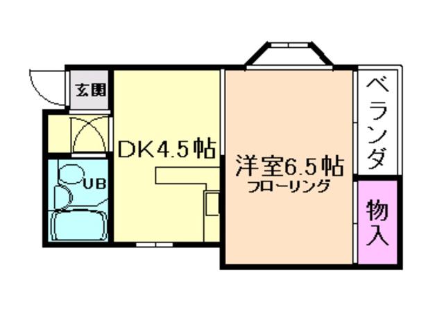 ストークハイツ木村(1DK/1階)の間取り写真